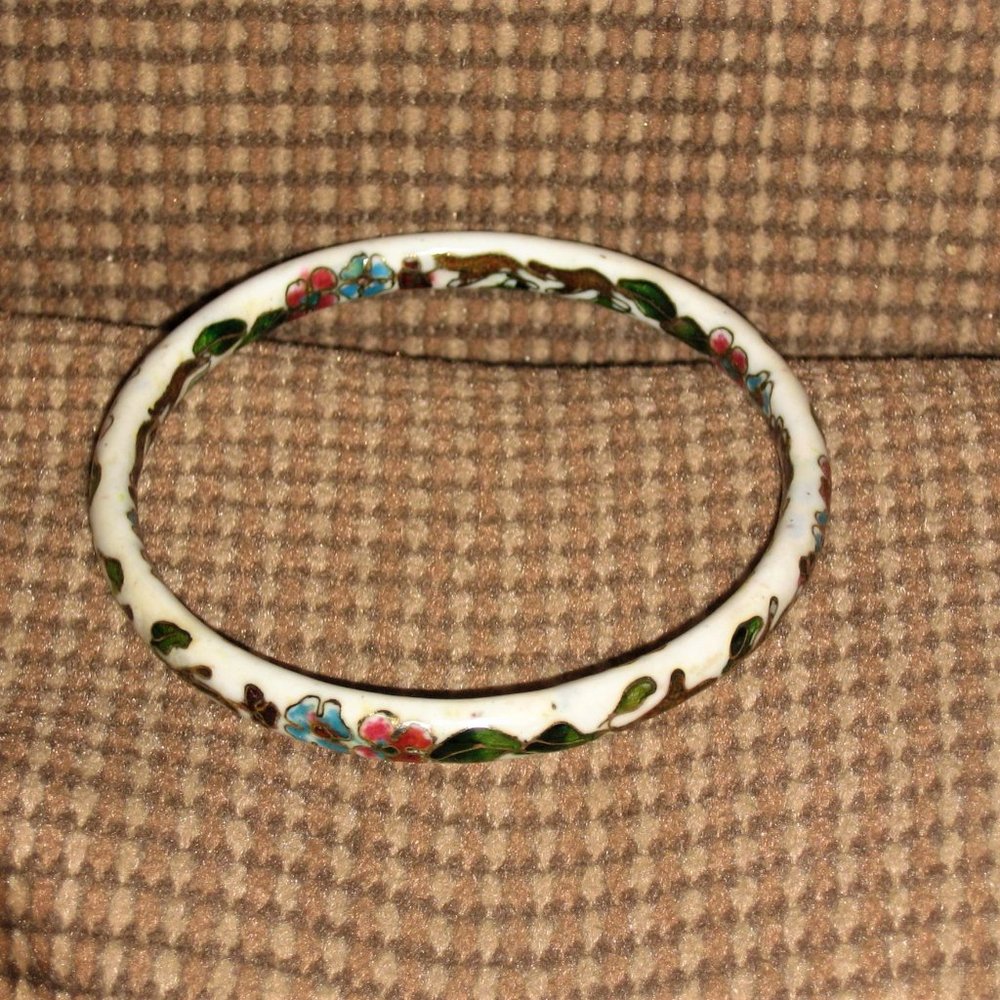 Cloisonne Bangle Bracelet